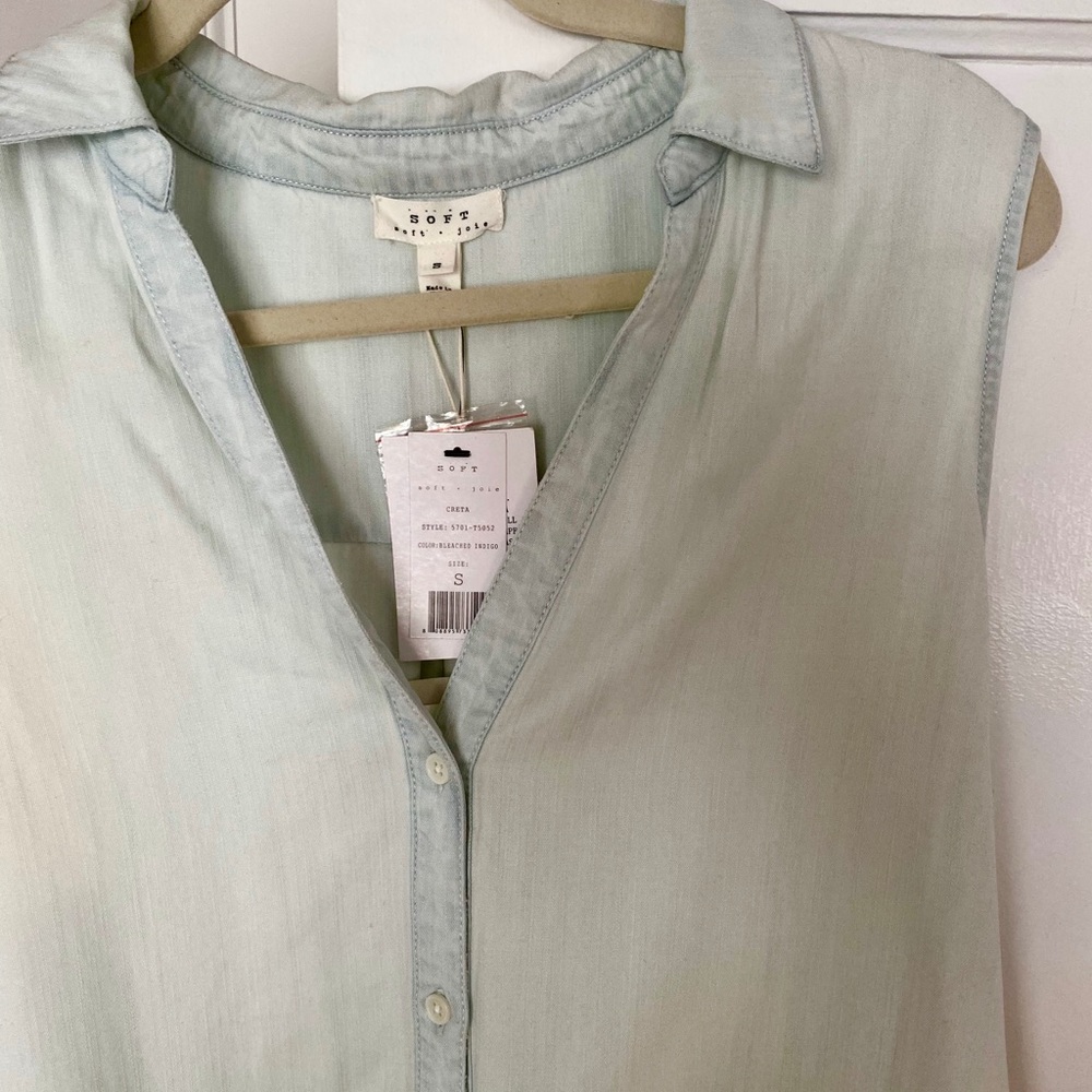 Soft Joie Creta Sleevless Chambray shirt - Picture 4 of 5